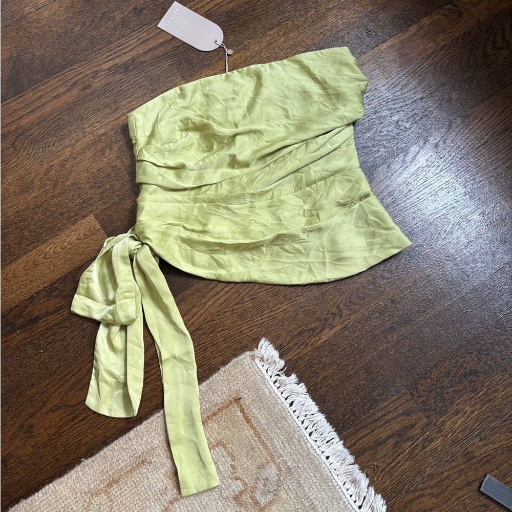 NWT Meshki Lime Green Off-Shoulder Women's Top
